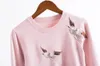 2017 autumn and winter women leisure crane embroidery knitted sweater