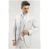 Wholesale- 2016新しい到着2ボタングルームマンタキシード男性の結婚式ハンサムスーツプロムの結婚式のスーツ（ジャケット+パンツ+ネクタイ）