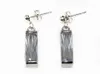 Piuttosto orecchini in argento sterling 925 a goccia in argento sterling con catenina in argento sterling