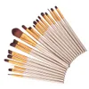 Compõem pincéis 20 pcs Eye Shadow Brushes 18 Cores Superior Soft Pincel Kabuki Kit Set Cosméticos Maquiagem Maquiagem Escovas