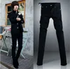 Siyah Mikro Elastik Skinny Jeans Erkekler Gençler Sıradan Pencil Pantolon Pamuk İnce Çocuk Yakışıklı Hip Hop Pantolon 28-34267o