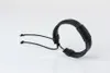 Wholesale-PSL070 Black Braided Adjustable Leather Popular Bracelet Cuff Women Men`s Casual Jewelry 2pcs/lot