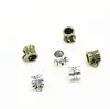NEW 1000/lot Antique Silver bronze Bail beads Spacer Beads for Dangling Charms Fit European Bracelet 10x8mm hole 4.5mm