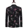 Vente en gros- (Vestes + Pantalons) Hommes Floral Costume De Mode Ensembles Slim Fit Tuxedo Robe De Soirée Costumes Marque Coton Plus La Taille M-5XL Costumes De Mariage F2108