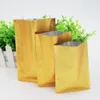 14 * 20 cm Placcatura in alluminio dorato opaco Tasca piatta Termosaldatura Foglio di alluminio Borsa Borsa per alimenti Imballaggio cosmetico Spot 100 / confezione