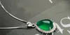 YHAMNI Original Naturel Vert Gem Malais Pierre Pendentif 925 Collier En Argent Sterling De Mode Cristal Pendentif Collier bijoux En Gros XD276