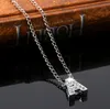 vente nouvel alliage diamant inscription ornements A-Z simple 26-lettre collier femme WFN004 (avec chaîne) mélanger l'ordre 20 pièces beaucoup