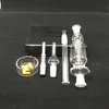 Set di collettori di nettare gratuiti con chiodo Tai senza cupola 10mm 14mm 18mm collettore di nettare bong tubi dell'acqua riciclatore piattaforme petrolifere mini bong di vetro