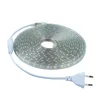 Umlight1688 220V 60LEDS / M SMD 5050 IP67 Waterdichte LED Strip Flexibele Licht 1M / 2M / 5M / 10M / 15M / 20M + POWER EU-stekker