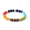 Lava rock stone kralen stretch armband voor vrouwen mannen mode-sieraden 7 chakra yoga armband natuurlijke edelsteen armbanden kimter-B366s f