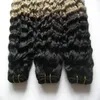 Ombre grå hår väv t1b / grå kinky curly 300g grå hår väv buntar 3pcs tissage kinky lockigt brasilianskt lockigt jungfru hår