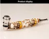 free shipping new Small portable metal creative yellow skull straight pipe / bong, durable Art Smoking