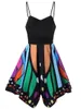 Butterfly Print Sexy Bodycon Mini Dress Vestidos with Shoulder Straps Pleated Suspender Skirts High Waist School Skirt