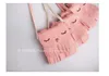 Bebés Meninas Coin Bolsas 10 pçs / lote Moda Gato Bonito Handmade Crianças Bolsas Bolsas Menina Borla Saco de Renda Kitty bag L008