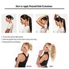 16" kinky curly Ponytail Hair Extension real Human Hair drawstring Pony tail Hairpiece 120g natural black 1b# 1pc