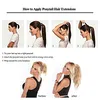 Loose Wavy Clip In Ponytails Brasilianska Human Real Hair 140g Vågig Curly Clip Ponytail Naturliga Hårförlängningar Jet Svart För Svarta Kvinnor