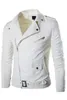 Wholesale- Men's Cool Fit Punk Zip Motorcycle Leather Jacket