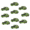 10 stks Groene Cars Patches Badges voor Kleding Iron Geborduurde Patch Applique Ijzer op Patches Naaien Accessoires voor DIY kleding