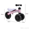 Bianco Rosso Rosa Blu Baby Balance Bike I più piccoli giro su Step Balance Bike Scooter Nessun uso del pedale per bambini di 1-3 anni