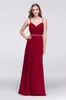 2021 Nieuw! Twist Bodice Chiffon Bruidsmeisjesjurk met Beaded Riem W11147 Bruiloft Gow Avond Formele Toga