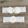 Para podwiązek ślubnych akcesoria ślubne dekoracje ślubne Dekoracje Ślubne Zestaw Koronki Kwiat Bridal Pearl Garter Za2845