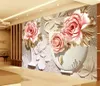 Fotoğraf Özelleştirmek boyutu 3D Renkli üç boyutlu çiçek duvar resimleri TV duvar dekorasyon boyama duvarlar için duvar kağıdı 3 d oturma odası için