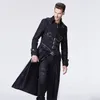 Wholesale- Punk Products Gothic Jacket Fork Buckle Medium-long Men Outerwear Coat1 Men's Jackets