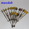 New Arrival Smoking Stainless steel Dabber tool with fashion design stickers wax Dab tool 120mm Jars Tools