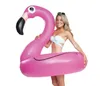 90cm Uppblåsbara flottor Swimmingpool Tubes Swim Ring Flamingo Luftmadrass Kids Vattenleksaker Animal Ride Floating Swan Sofa Stol