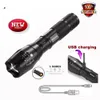 newest AloneFire G700-U XM-L T6 Zoomable CREE LED Flashlight Waterproof usb Rechargeable Torch light for 18650 Rechargeable Battery or AAA