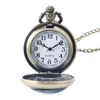 남자와 여자를위한 목걸이 체인이있는 테마 Desgin Pocket 시계 도매 - 청동