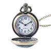 Whole-Bronze Who Theme Desgin Pocket Watch With Necklace Chain For Men And Women Old Antique Gift294r