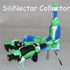 Silicon nectars Dab Straw Hookahs glass bong with titanium nails 10mm male silicone rigs bongs nectar oil pipes