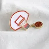 New Creative Basketball Backboard Brooch Pin Jeans Bag Brooches Collar Pins Fashion Sports Jewelry Gifts Wholesale