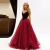 Prom Dresses Fashion Vtidos De Fta Elegant Prom Dresses with Tulle Sweetheart Off the Shoulder Red Wine Prom Dresses Party Ball Gowns
