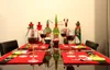 Esteiras de Mesa de Natal com Talheres Titular Saco Placemats Guardanapos Pano Decoração Capa para Cozinha Festa de Férias Em Casa 17.7 "x13"