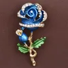 Placcato oro decorativo amore rosa spilla pin indumento abbigliamento accessori gioielli spilla fiore per le donne signore spedizione gratuita