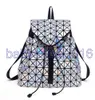 Women Backpack Issey Diamond Lattice BaoBao Bag Style Sequins Mirror Laser Women Bag Geometric Joint Rucksack School bag9880876