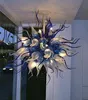 Eleganta hem ljuskronor lampor stil LED 100% mun blåst borosilikat Murano färgad glas modern ljuskrona belysning