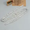 전체 길이 라인 스톤 골동품 웨딩 드레스에 바느질 Belt Sashes 장미 골드 실버 크리스탈 DIY Bridal Accessory YS840