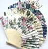 Klassieke Chinese stijl stof fan zijden vouwen bamboe hand held fans bruiloft verjaardagsfeestje giften geschenken