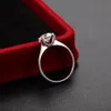 T Classic Luxury 925 Sterling Silver Hybrid Simulated Diamond Engagement Ring324f