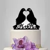 로맨틱 파티는 웨딩 장식을지지합니다. 블랙은 케이크 토퍼 미스터 부인 케이크 액세서리