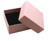 7.3 * 7.3 * 3,5 cm Vit Rosa låda för smycken Halsband Hängsmycke Presentförpackningar Boxar Ring örhänge Carring Fodral G1162