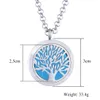 Haute qualité aromathérapie huile essentielle diffuseur pendentif colliers chaîne en acier inoxydable arbre de vie flottant médaillon collier pour les femmes