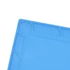 340mm x 230mm Esteira De Trabalho Azul Resistente Ao Calor Tapete De Reparo De Silicone para Manutenção Plataforma BGA Estação De Solda com Escala Régua 30 pçs / lote