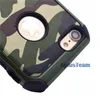 Exército da marinha padrão de camuflagem telefone casos de pele para iphone 5 5s se 7 6 6 s / plus 2 em 1 plástico rígido + macio tpu luxucy capa case