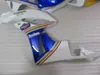 Injektion Bodywork Fairing Kit för Honda CBR600RR 07 08 Vitblå Fairings Set CBR600RR 2007 2008 OT14