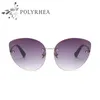 Lunettes de vue sans rivage pour femmes designer colorées Sunglasses sans cadre de soleil mode métal métal film rétro lunettes de soleil avec boîte et étuis