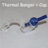 XXL DoubleWall Quartz Thermal Banger Nail Fajki Rajki + Bubble Carb Cap 10mm 14mm 18mm Mężczyzna / Kobiet Podwójne Tubetermalne Bangers dla Bongs